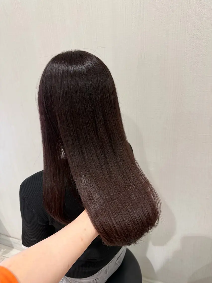 セミロング ヘアカラー トリートメント ayumi / 郡山/暖色カラーのヘアスタイル