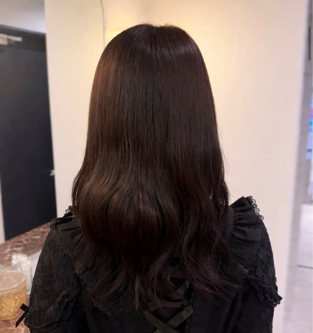 ロング カラー ブラウンカラー ピンクカラー ピンクブラウン カット ヘアカラー Ako  カット・ 縮毛矯正モデル募集のヘアスタイル