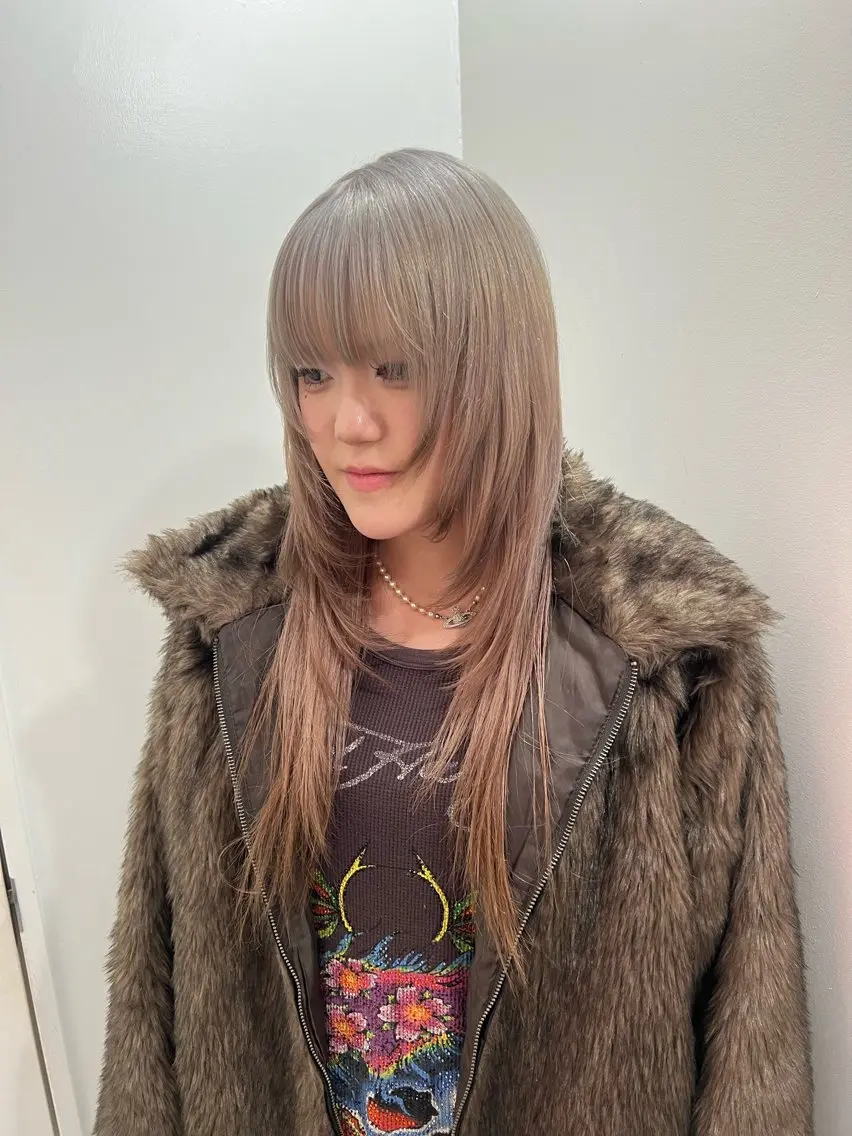 ロング ヘアカラー トリートメント 💥ウルフカット デザインあんな💥のヘアスタイル
