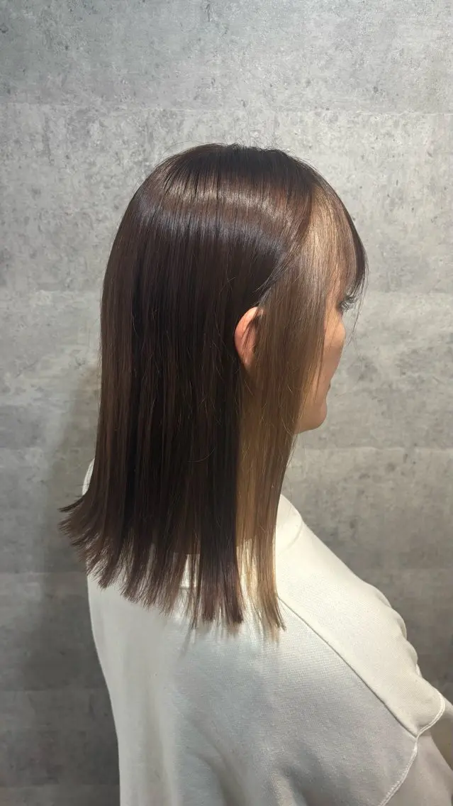 セミロング カラー ヘアカラー 🐘おおうちみお🐘 /🍎暖色カラー🌸のヘアスタイル
