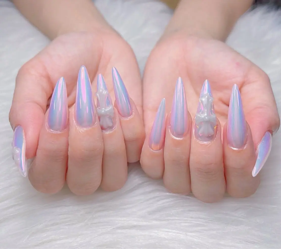 ロング ハンドネイル エム ⭐︎のネイルデザイン