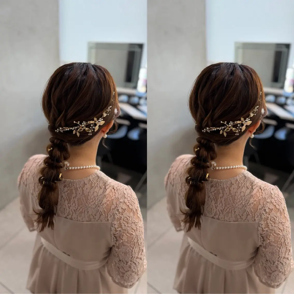 セミロング ヘアアレンジ ヘアセット 梅田茶屋町ヘアセット 🎀RIONA🎀のヘアスタイル