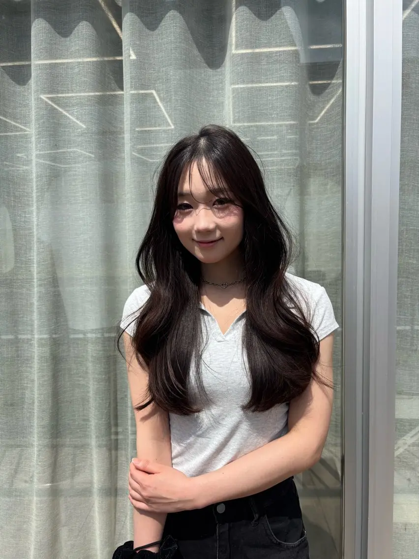 ロング 🦋🫧透け感カラー 🫧🦋ゆめとのヘアスタイル
