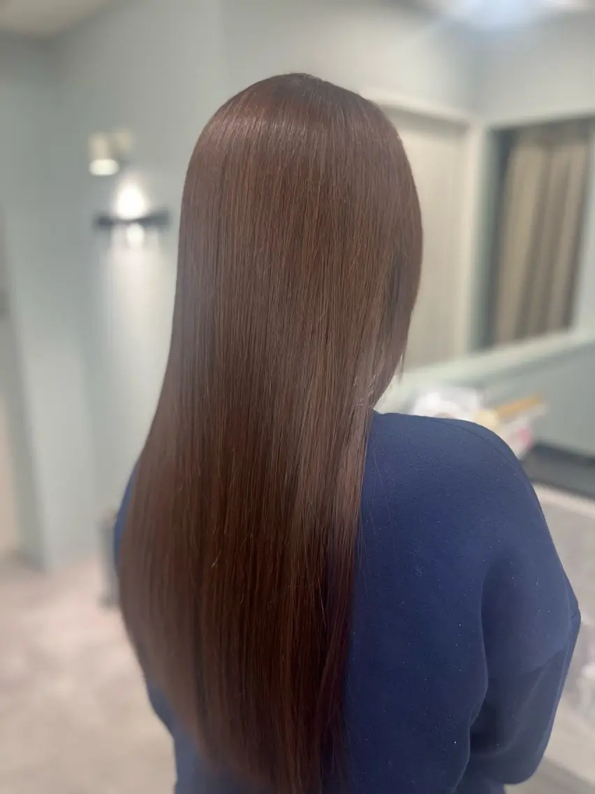 ロング 縮毛矯正 星 希愛のヘアスタイル