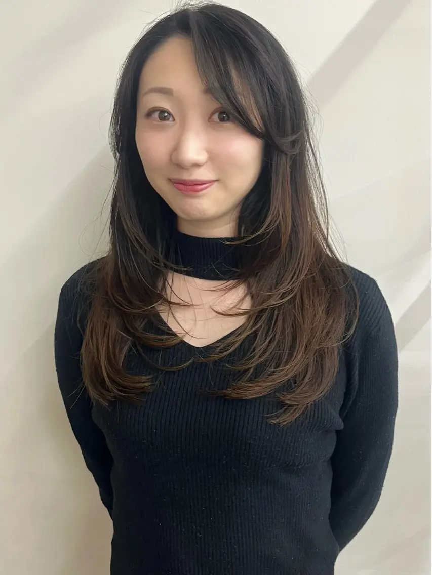 ロング カット yuka ボブカットモデルのヘアスタイル
