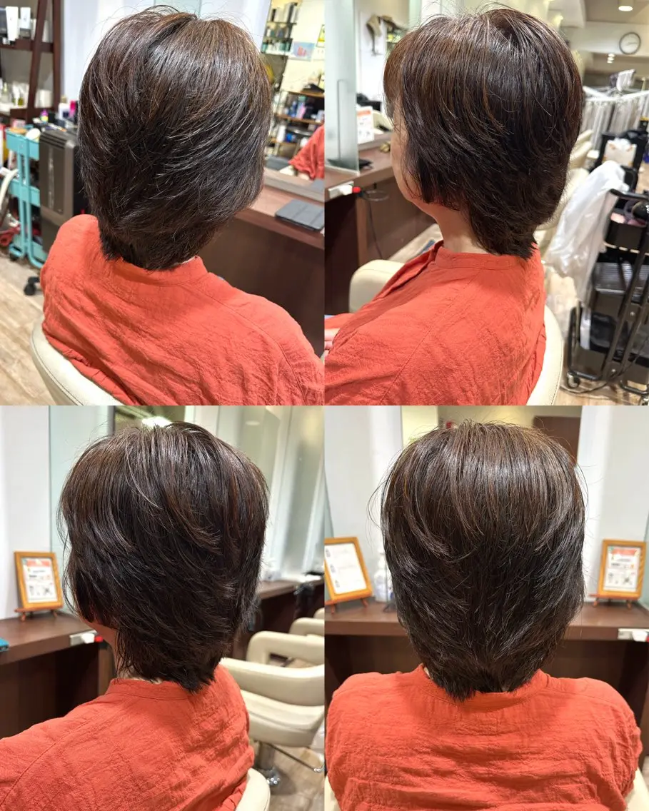 ショート ショートレイヤー レイヤーカット ショートヘア 宇都 唯のヘアスタイル