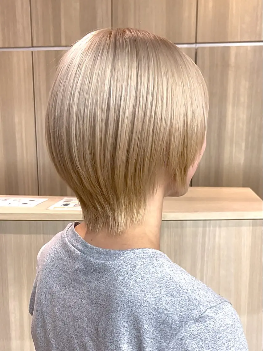 ショート カラー カット ヘアカラー トリートメント 野田頭 心🌿/ボブ レイヤー/艶カラーのヘアスタイル