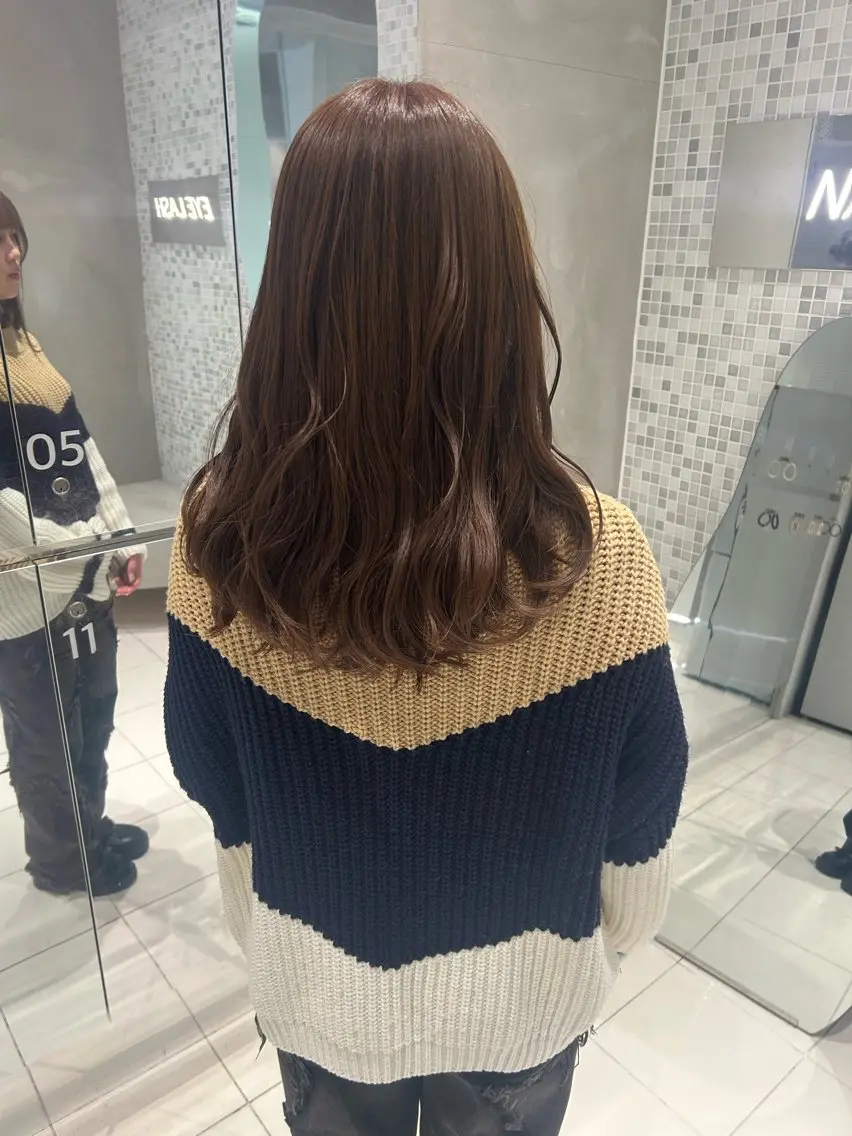 ロング カラー ベージュカラー ブリーチ ブリーチなしカラー カット ヘアカラー トリートメント 透明感カラー🫧 nanohaのヘアスタイル