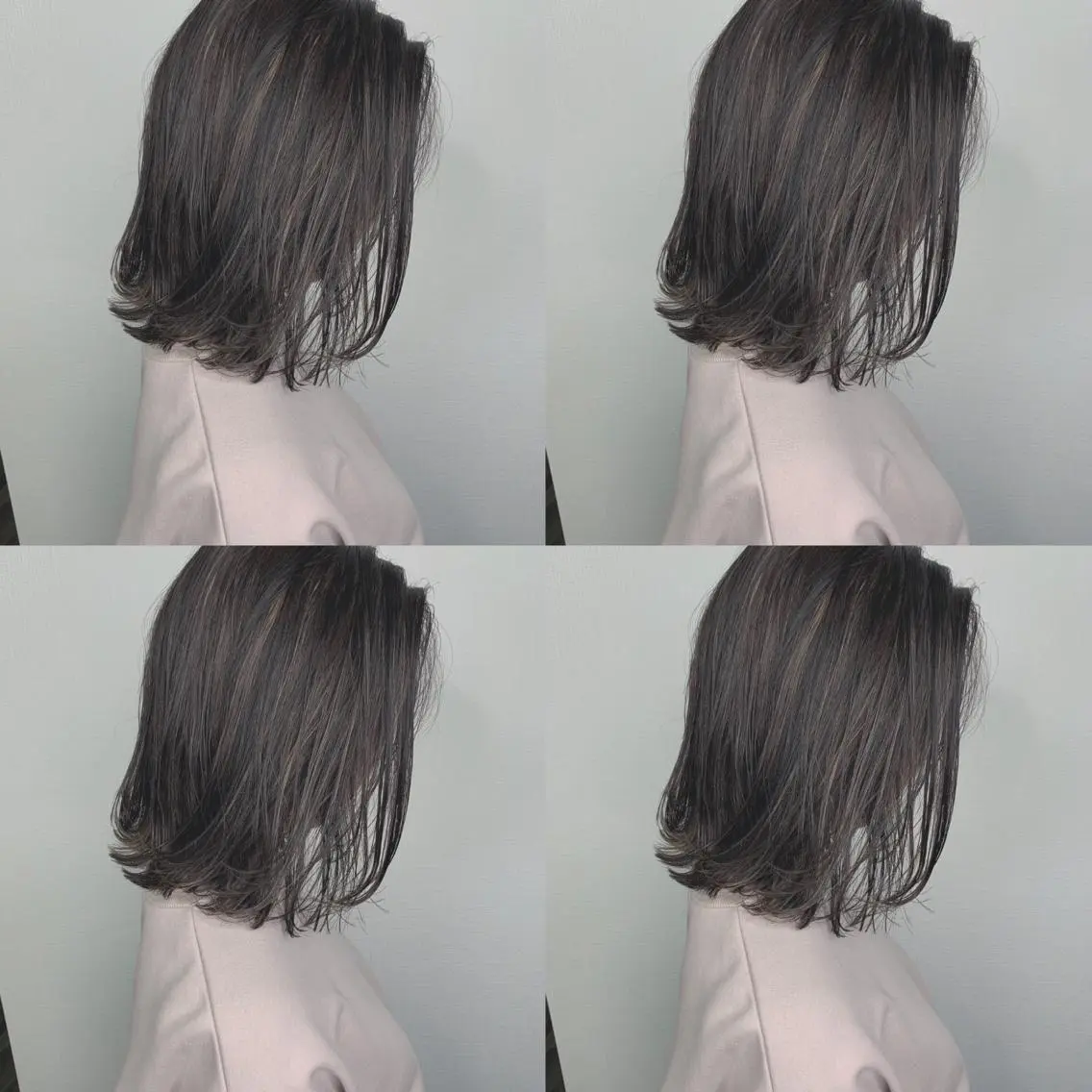 ミディアム カラー アッシュ ハイライトカラー ハイライト ヘアカラー 袴田 伊代のヘアスタイル