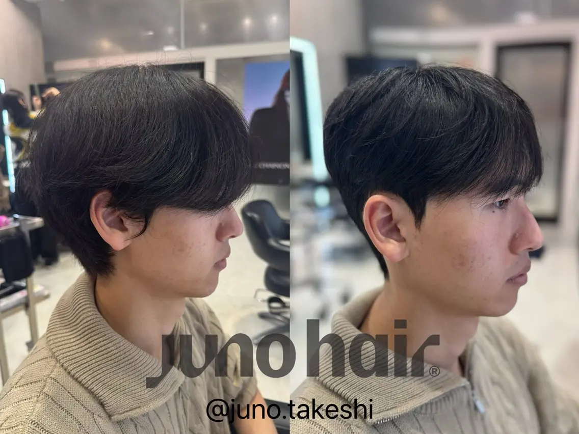 パーマ メンズ カット パーマ 韓国式ダウンパーマ 🇰🇷櫻井健のヘアスタイル