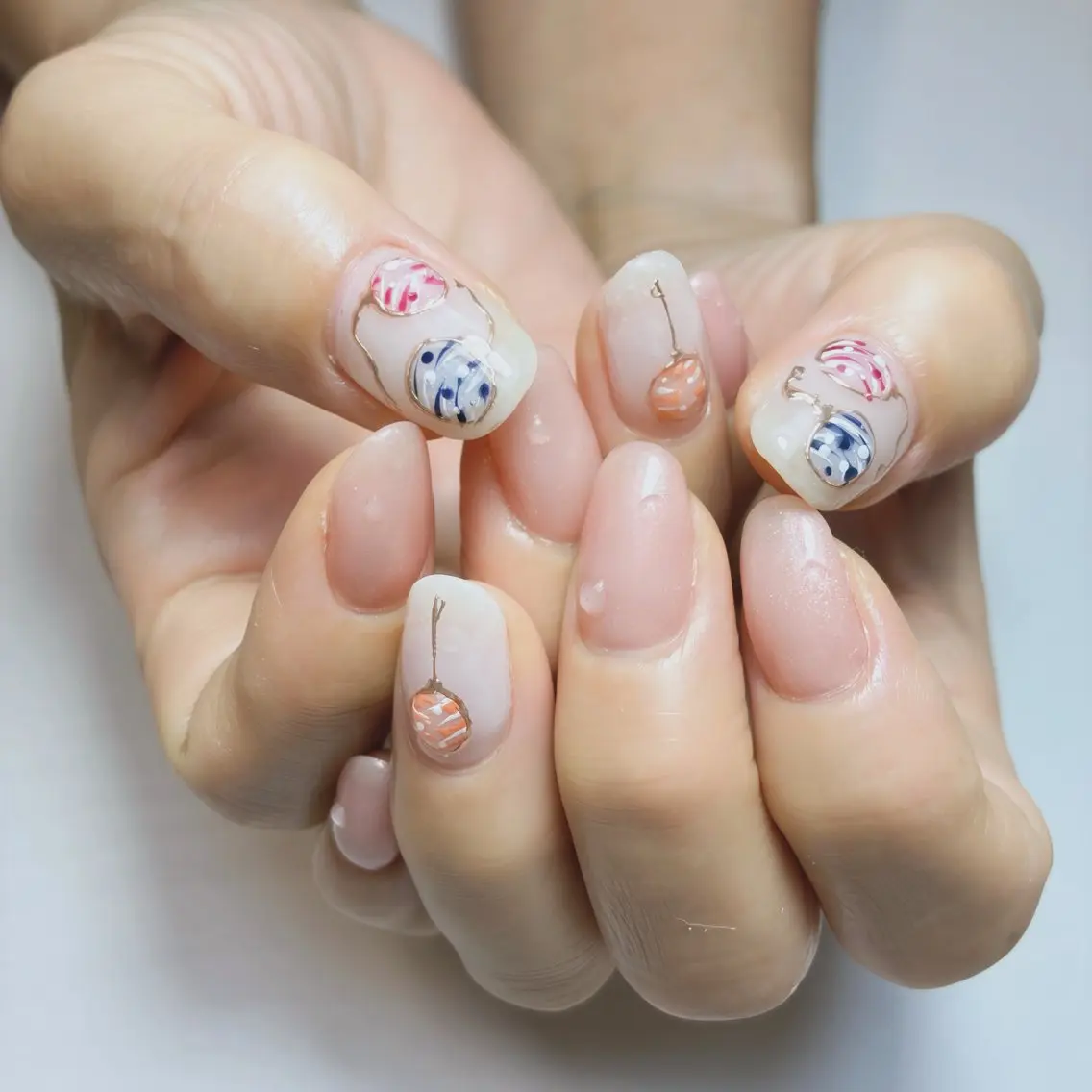 ネイル フットネイル 氷ネイル・うるうるネイル マグネットネイル ニュアンスネイル シンプルネイル ハンドネイル nail salon anoneのネイルデザイン