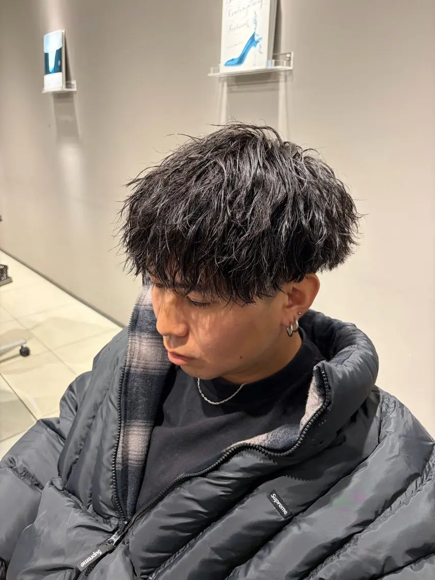 パーマ メンズ マッシュ 刈り上げ カット パーマ トリートメント 関内/メンズパーマ/ 男性専門/菊池蒼大のヘアスタイル