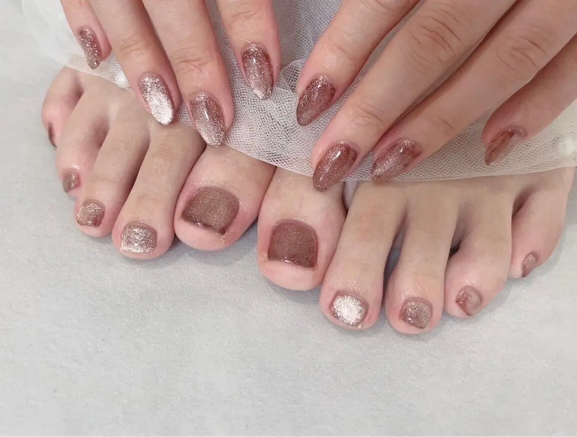 ハンド＋フット💅🏻🦶🏻✨️(ワンカラーorマグネット)【オフ込み】の写真