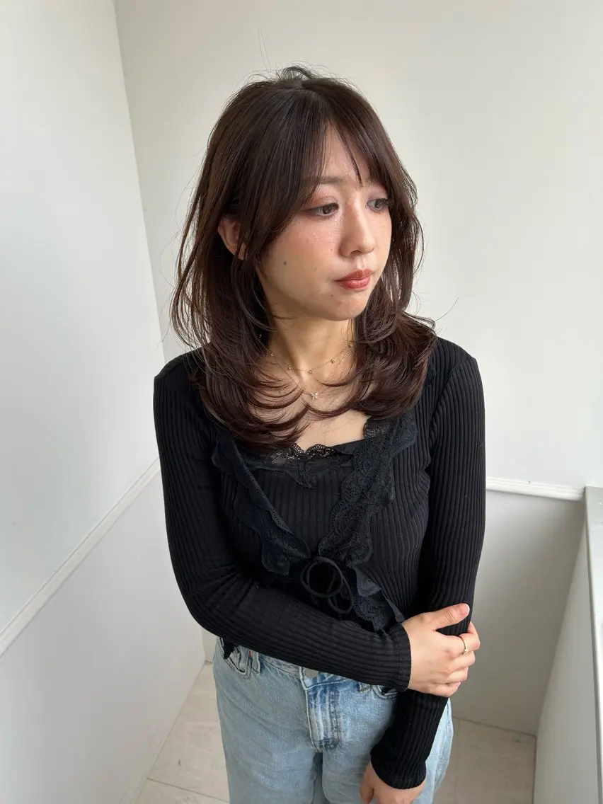 セミロング レイヤーカット カット 瀬戸 昭秀のヘアスタイル