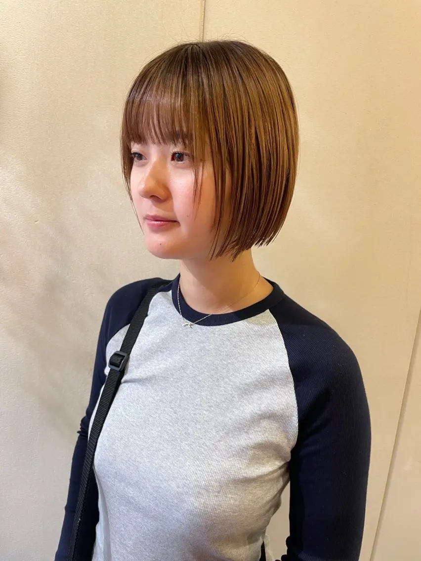 ショート ボブ 透明感カラー 🦋AYAのヘアスタイル