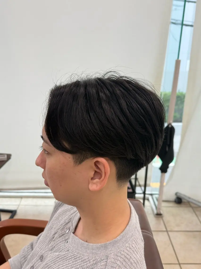 ミディアム ヘアアレンジ メンズ カット 縮毛矯正 Kouki 曲がる縮毛矯正のヘアスタイル