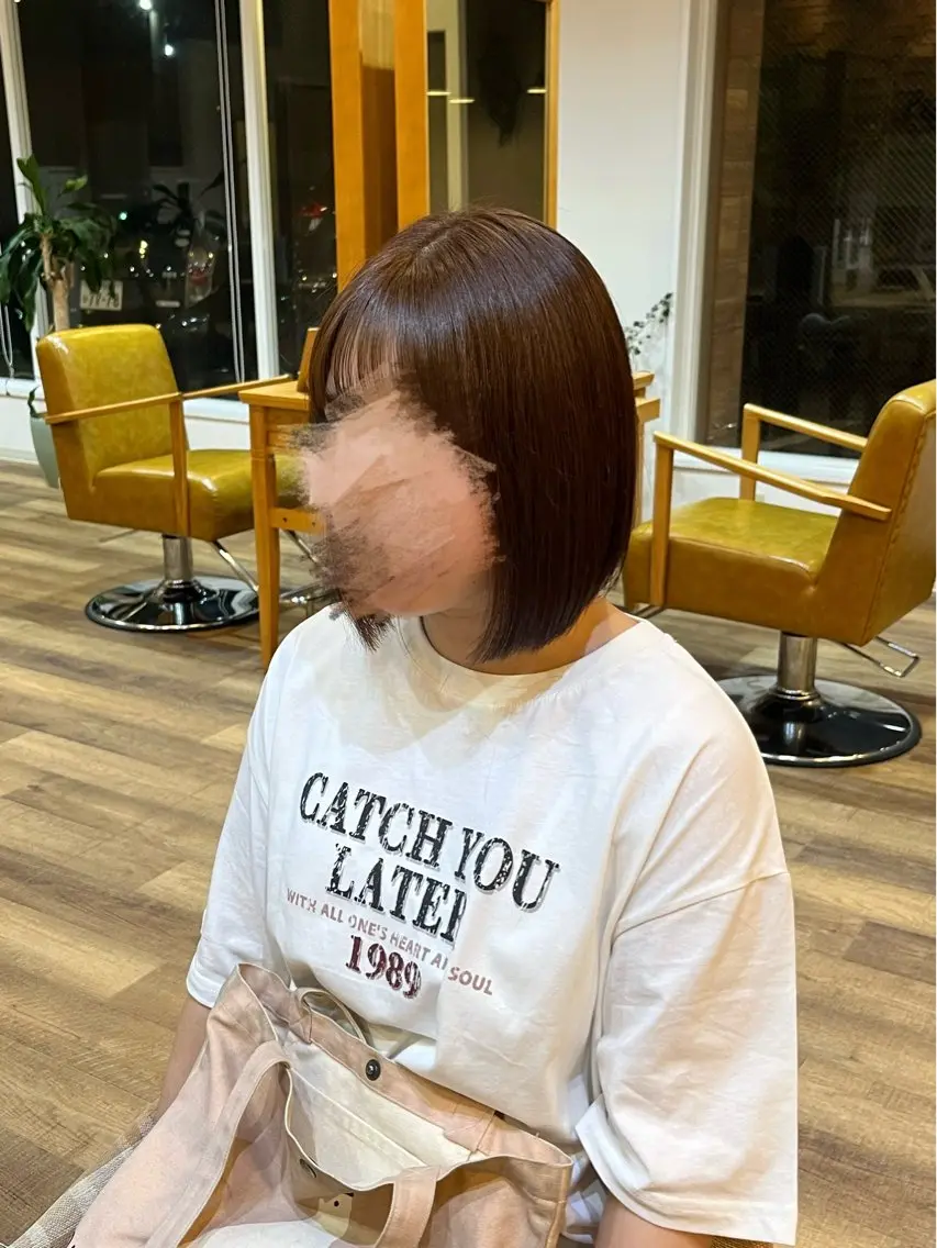 ショート カラー ボブ 宮本 楓のヘアスタイル