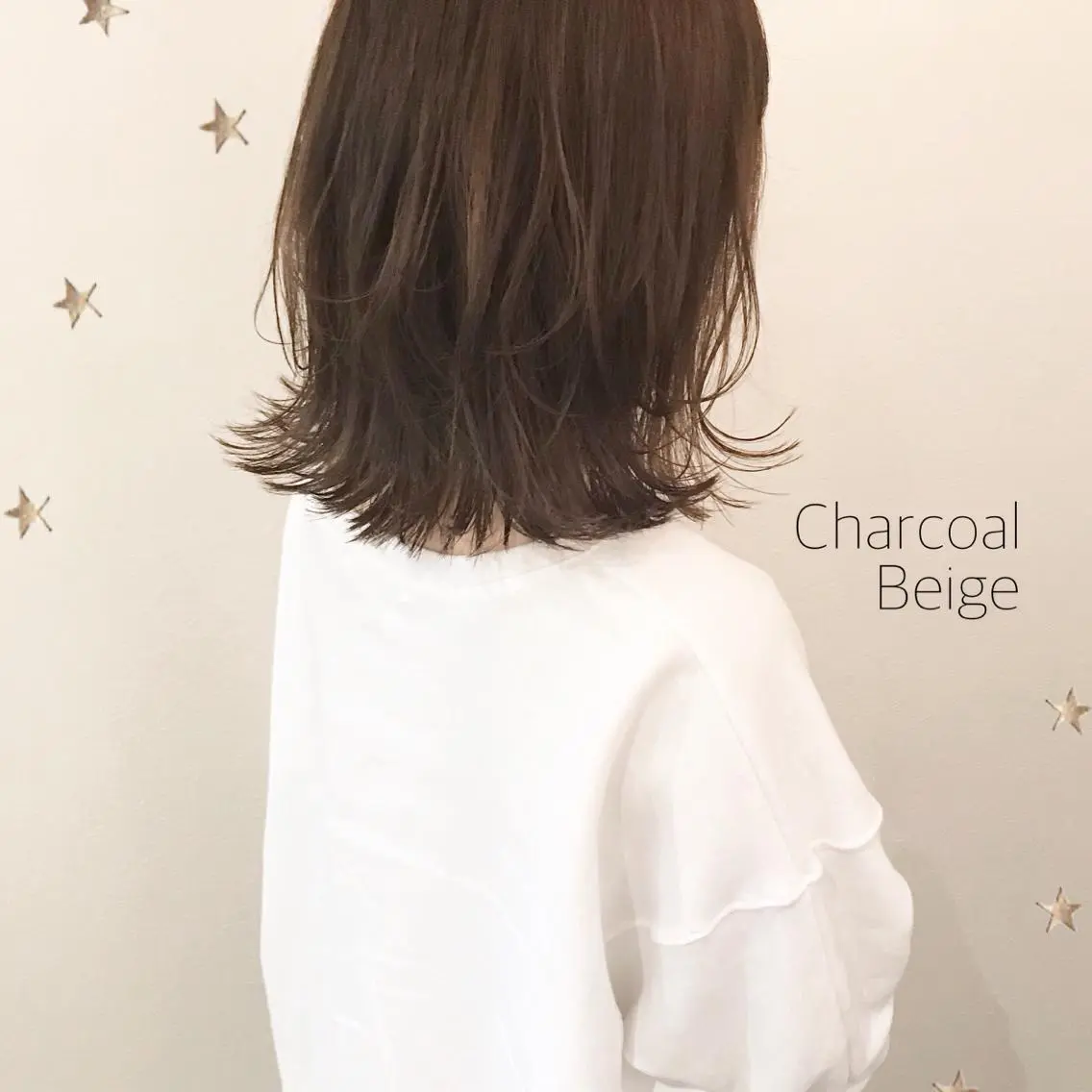 ミディアム カラー 市川 千夏のヘアスタイル