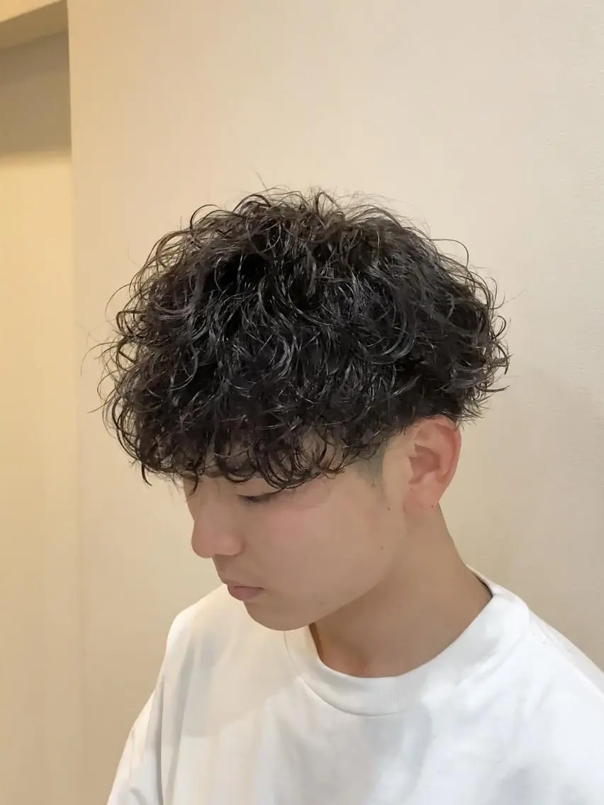 【2.3回目までのご来店】✂️メンズカット+波巻き、波打ちパーマ+TR🎨✨【メンズパーマ 横浜 波巻きスパイラル】の写真