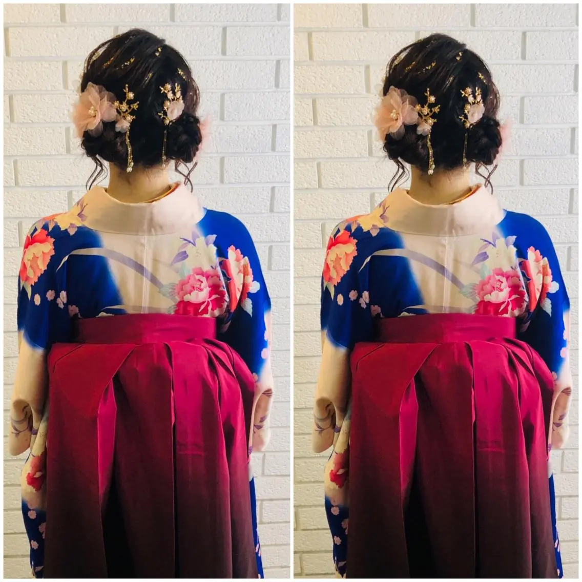 セミロング ヘアセット 艶カラー🩵💛 NANAのヘアスタイル