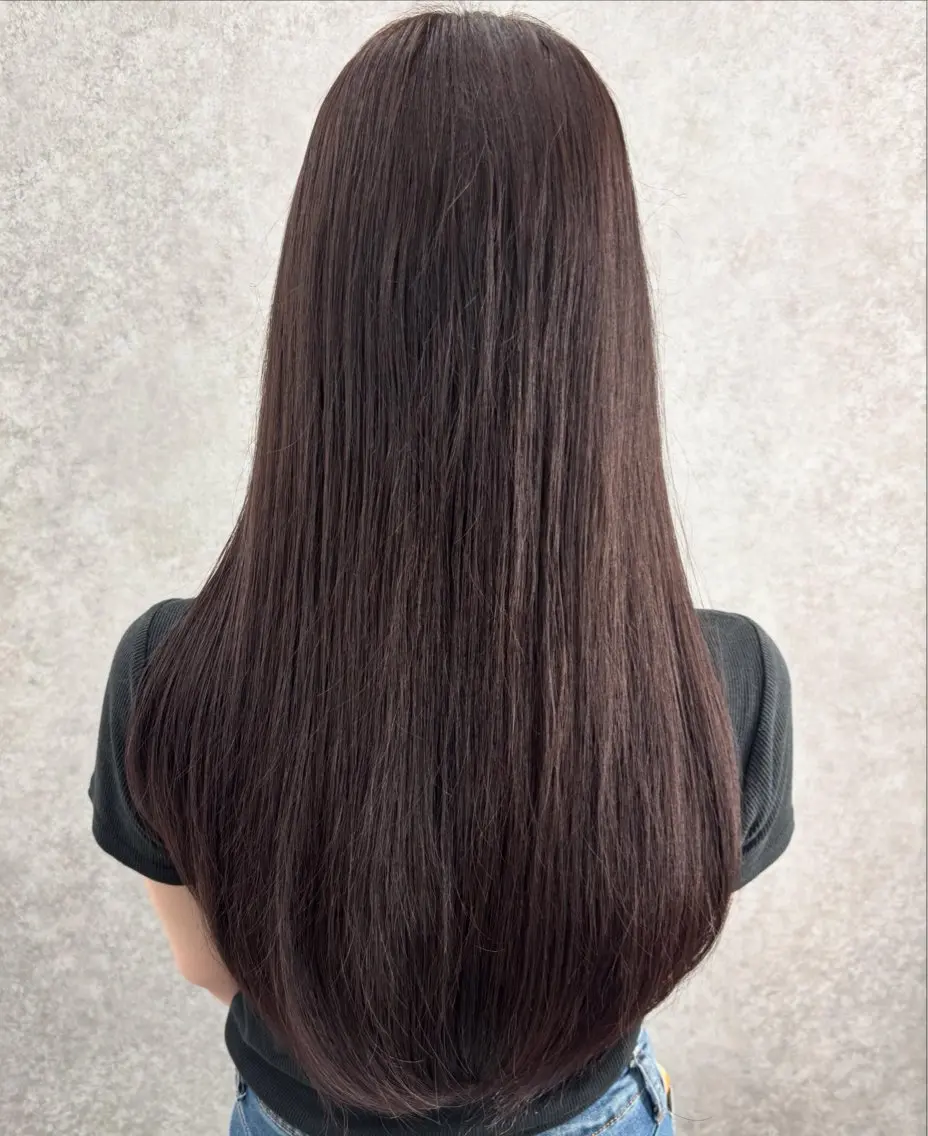 ロング カラー 透明感カラー ラベンダーカラー ヘアカラー 橋木 凛々のヘアスタイル