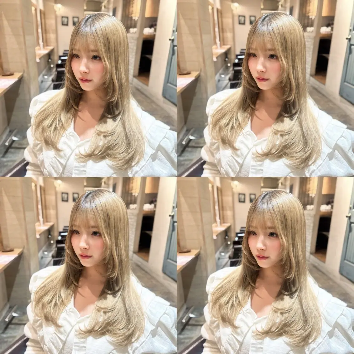 セミロング カラー レイヤーカット 小顔カット カット ヘアカラー トリートメント ✨レイヤー/髪質改善 /縮毛矯正✨ナカムラのヘアスタイル