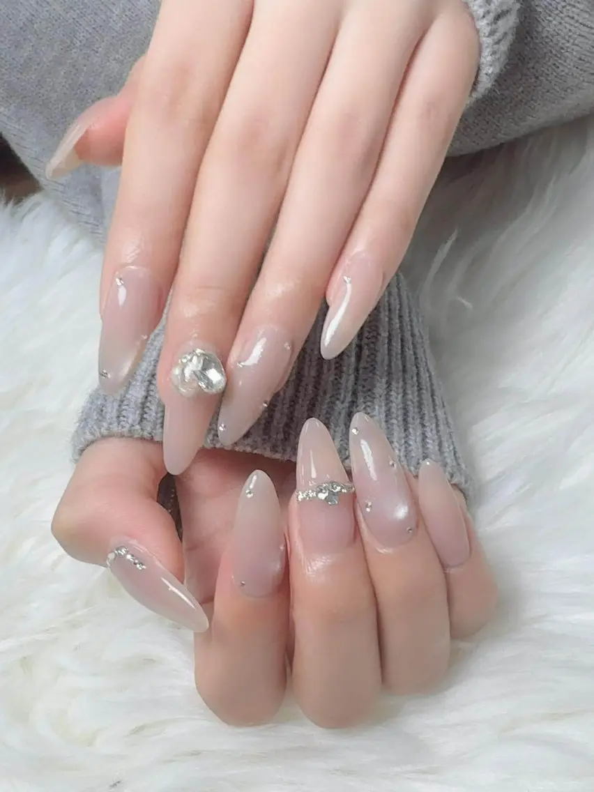 ネイル フレンチネイル グラデーション 韓国ネイル マグネットネイル ミラーネイル ハンドネイル ハンドケア Hara Nail 【持ち込みOK】のネイルデザイン