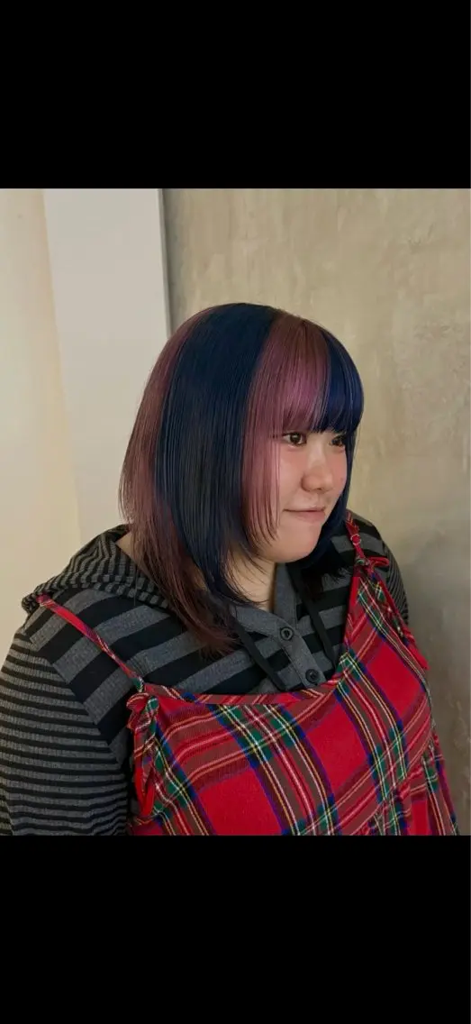 ミディアム カラー デザインカラー ヘアカラー iso chihiroのヘアスタイル