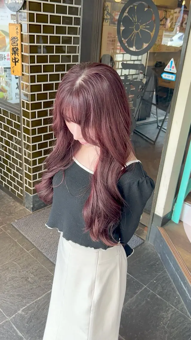 ロング カラー カット ヘアカラー 【ブリーチ無しW】 【暗髪&暖色系】圭真のヘアスタイル