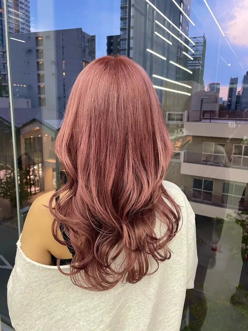 ロング カラー カット ヘアカラー トリートメント りか/透明感カラー/ レイヤーカットのヘアスタイル