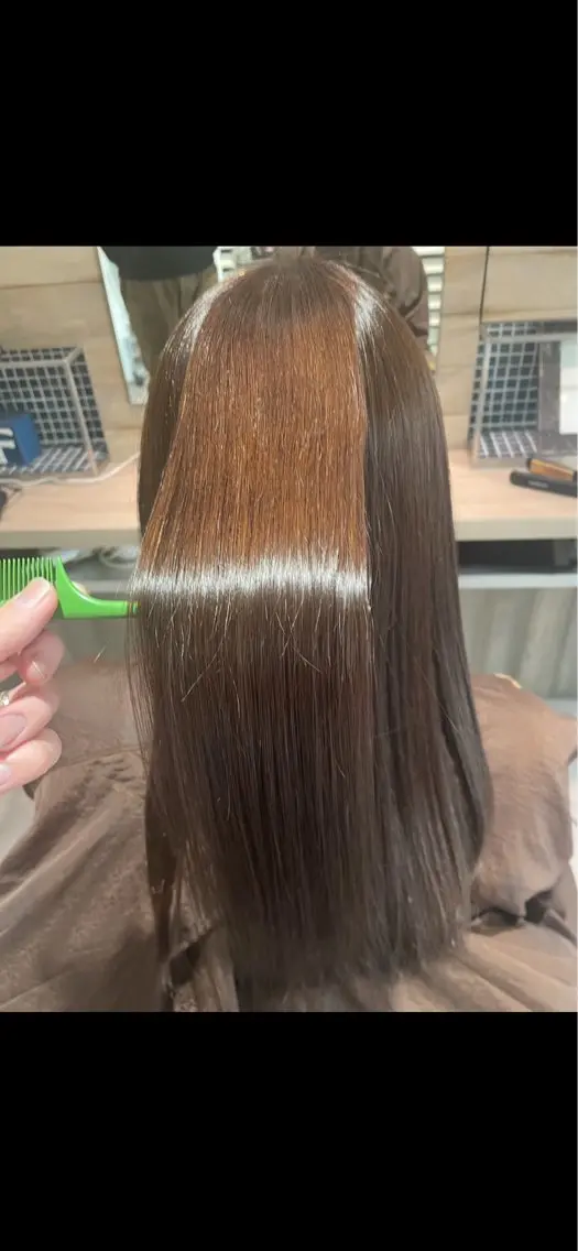 セミロング ボブ ハイライト 髪質改善 似合わせカット 中村拓磨 明るい白髪染めのヘアスタイル