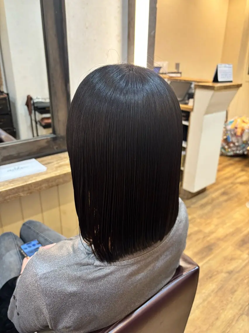 ミディアム カラー 透明感カラー 長谷川 彩桜のヘアスタイル