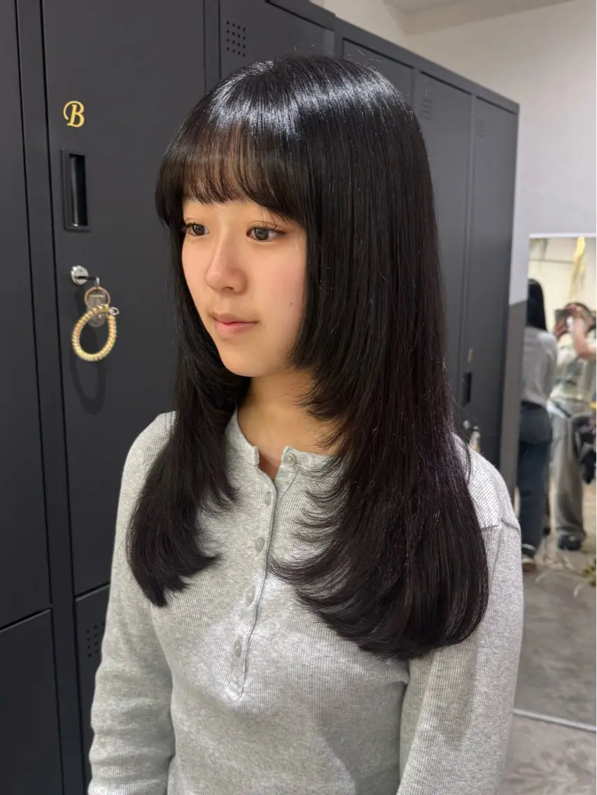 セミロング カラー パーマ ヘアアレンジ シールエクステ エクステ レイヤーカット カット エクステ 髪質改善縮毛矯正/ エクステ/ひふみ🌛のヘアスタイル