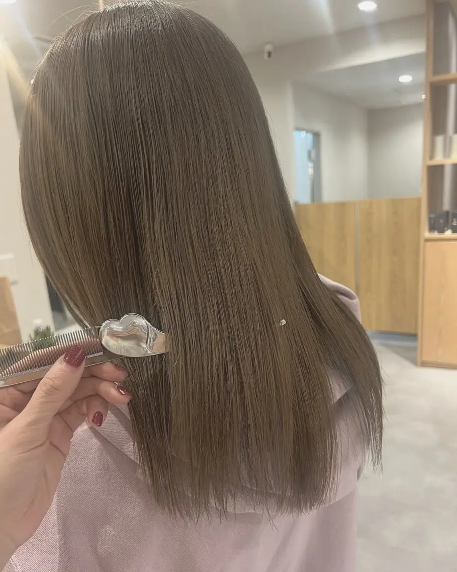 ミディアム カラー パーマ ヘアアレンジ メンズ ヘアカラー トリートメント 透明感カラー/ 新潟万代/池野里衣のヘアスタイル