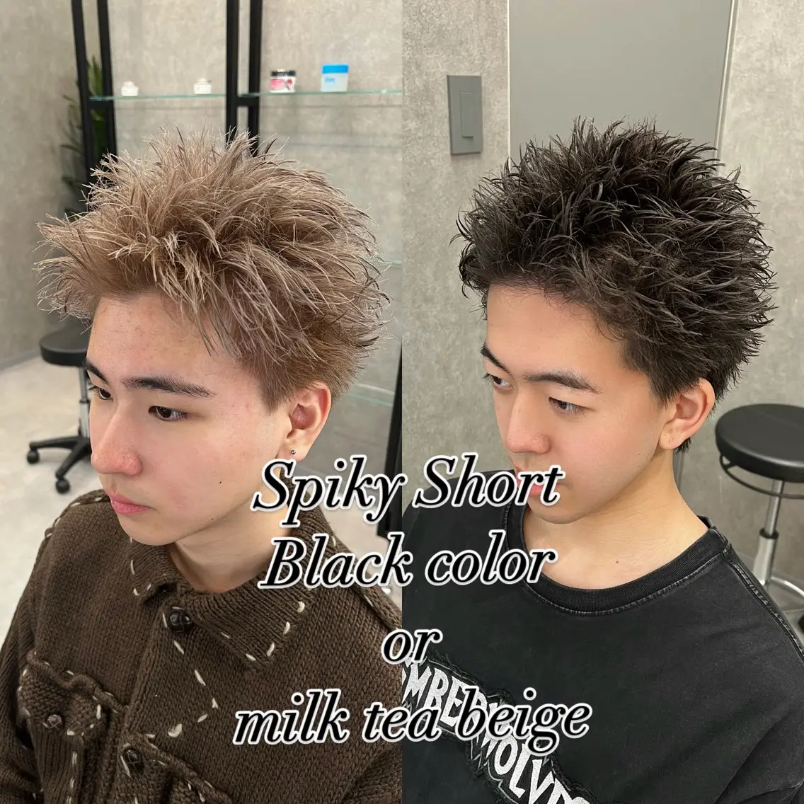 ショート カラー パーマ ヘアアレンジ メンズ カット ヘアカラー トリートメント ヘアセット スパイキーの鬼 ヒロムのヘアスタイル