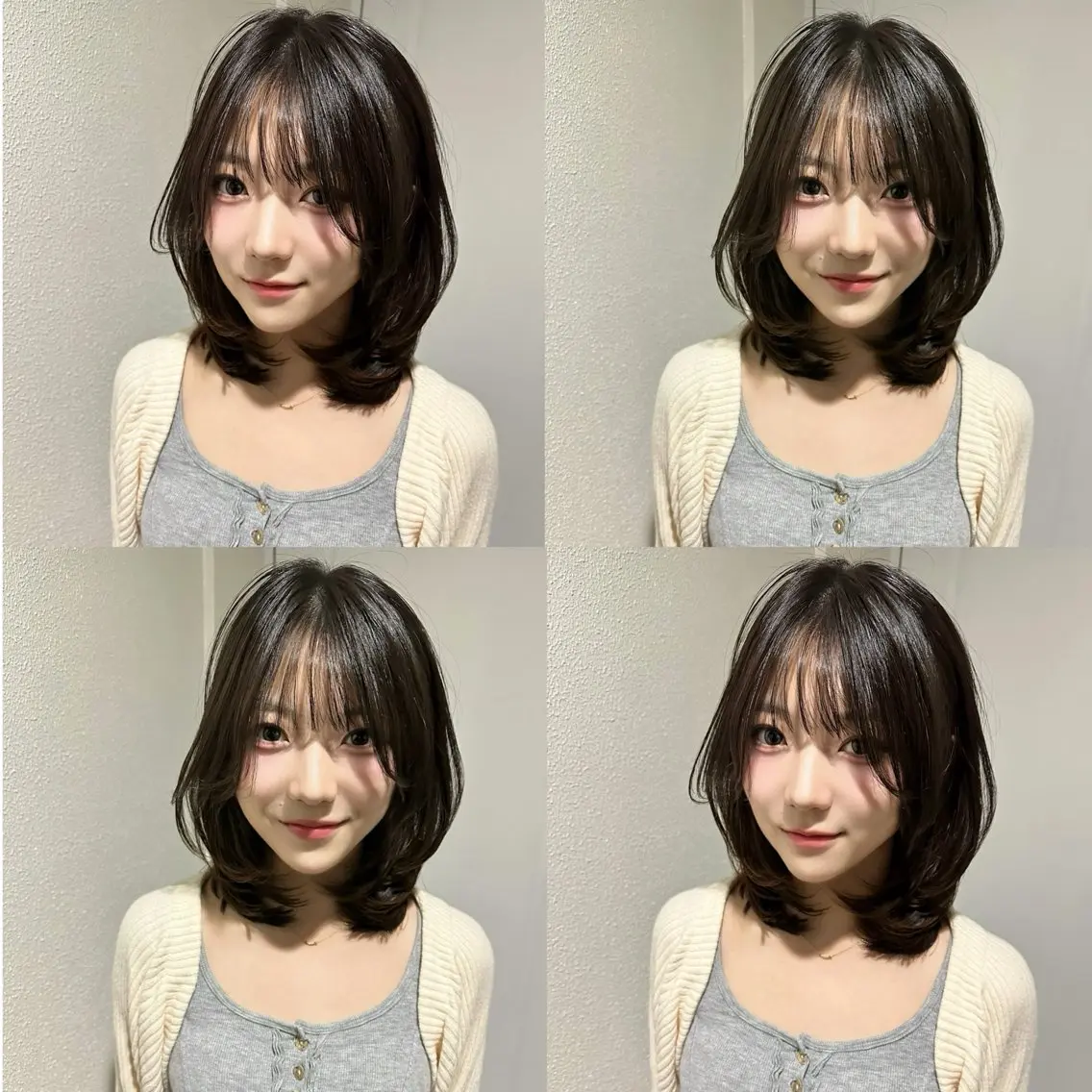 ミディアム カラー カット ヘアカラー トリートメント 韓国風×透明感カラー 髪質改善オタベシンヤのヘアスタイル