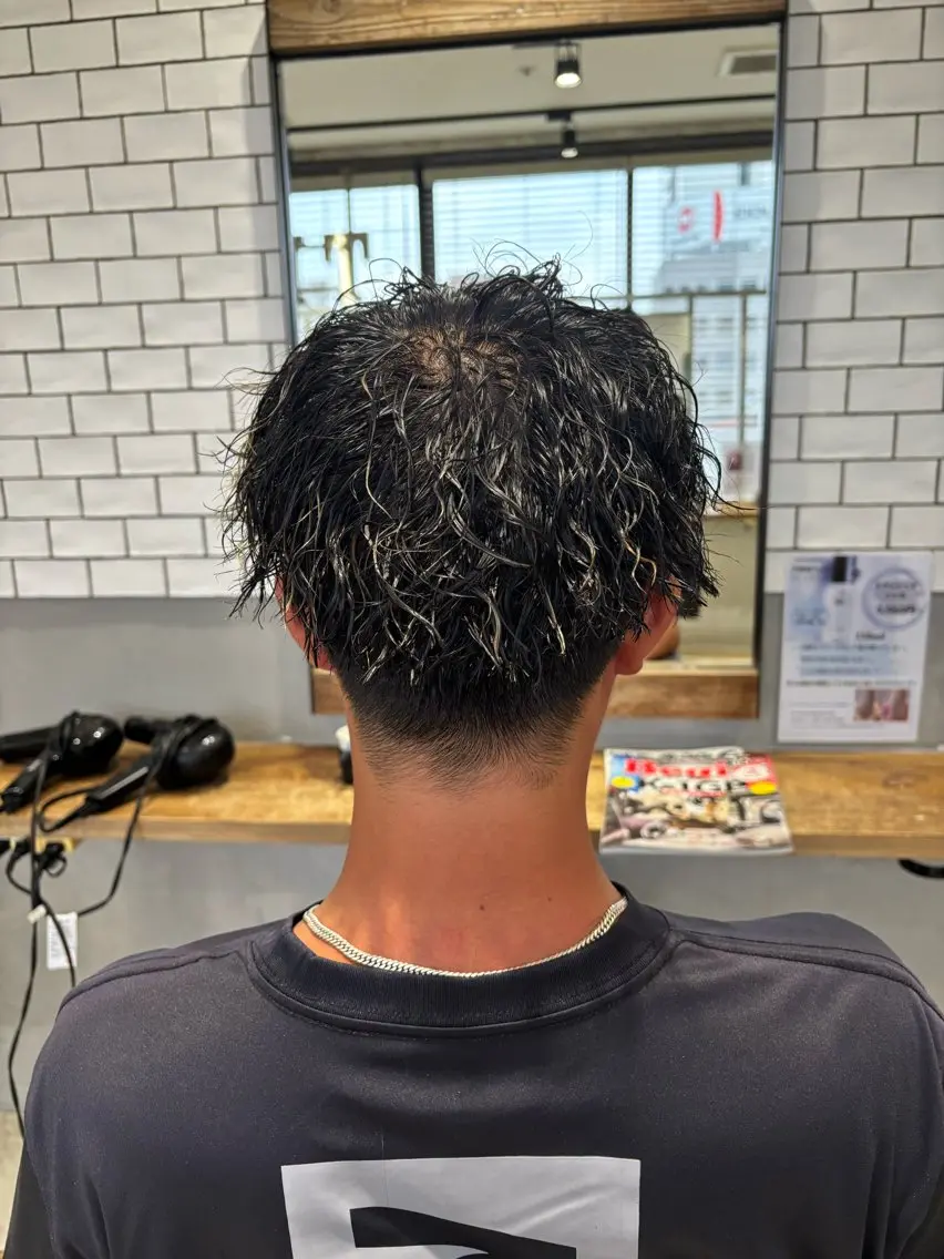 メンズ カット パーマ トリートメント 菊地 優斗のヘアスタイル