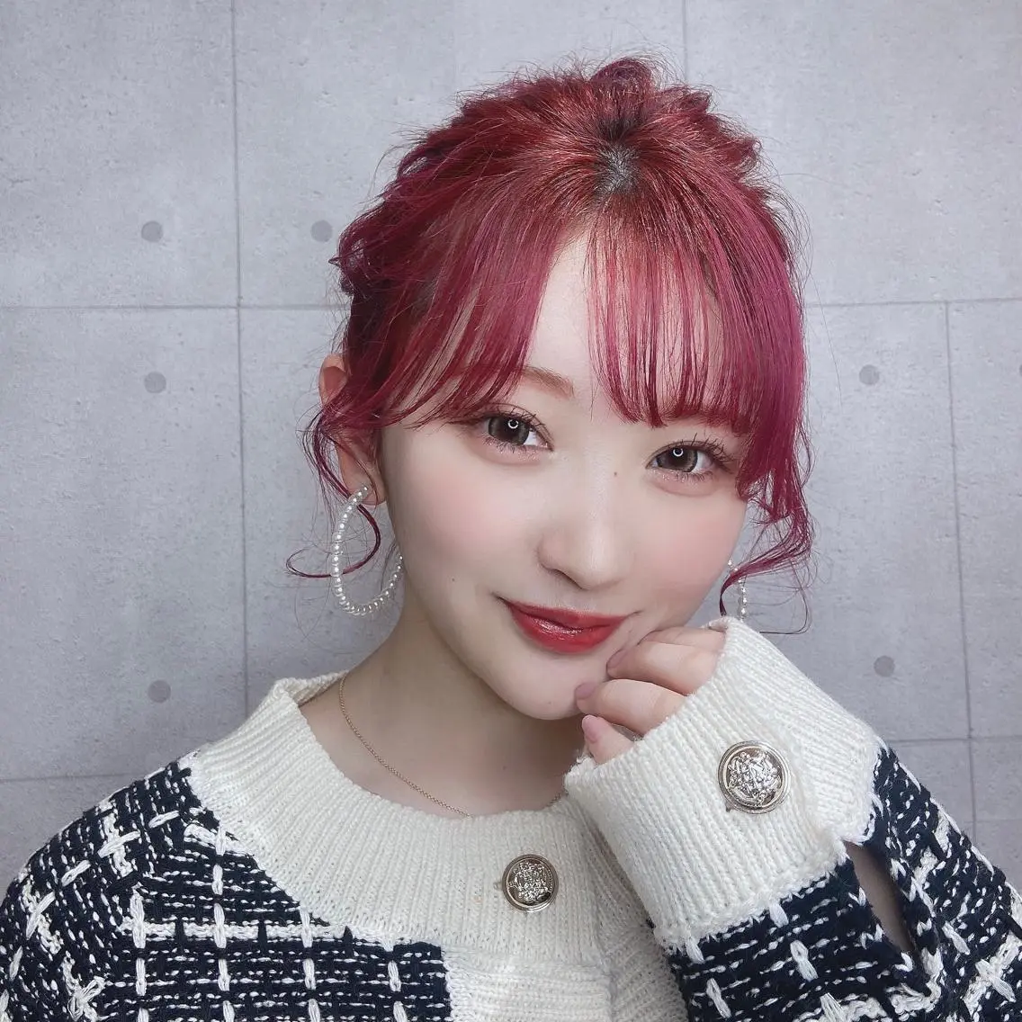 ミディアム カラー ヘアアレンジ 銀座メンズ専門🖤 叶奈々のヘアスタイル
