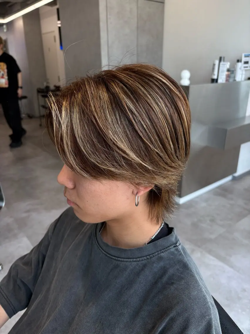 カラー ヘアアレンジ メンズ メンズハイライト ハイライトカラー ヘアカラー (メンズ特化)AKI /古本晃大のヘアスタイル