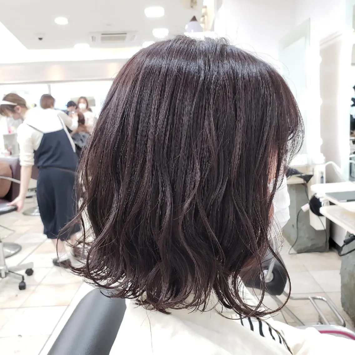 ミディアム カラー イルミナカラー 髪質改善 似合わせカット 縮毛矯正 トリートメント カット ヘアカラー トリートメント ボブ・ロブ　福田 泰久✂️✨のヘアスタイル