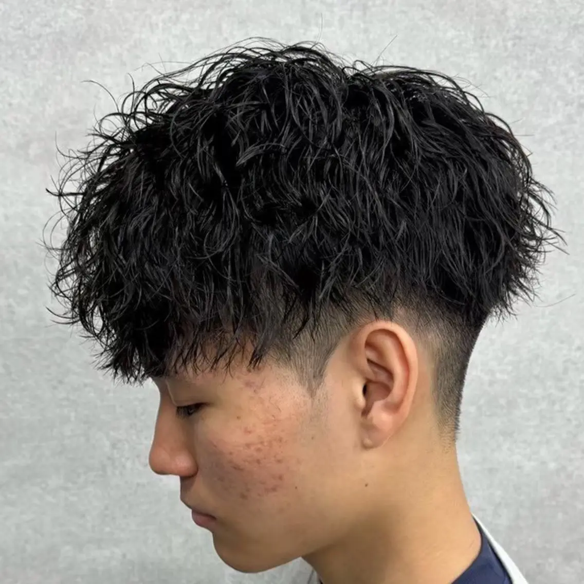ショート パーマ ヘアアレンジ メンズ 髪質改善 トリートメント 川合 智之のヘアスタイル
