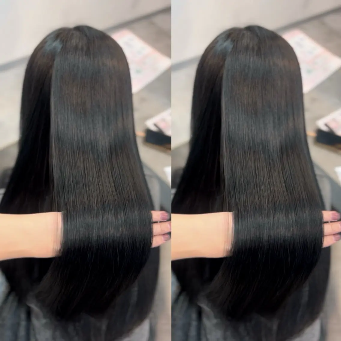 カラー 黒髪 ブルーカラー ブルーブラック 透明感カラー ヘアカラー 🦄mimi🦄 艶髪/透明感/メンズのヘアスタイル