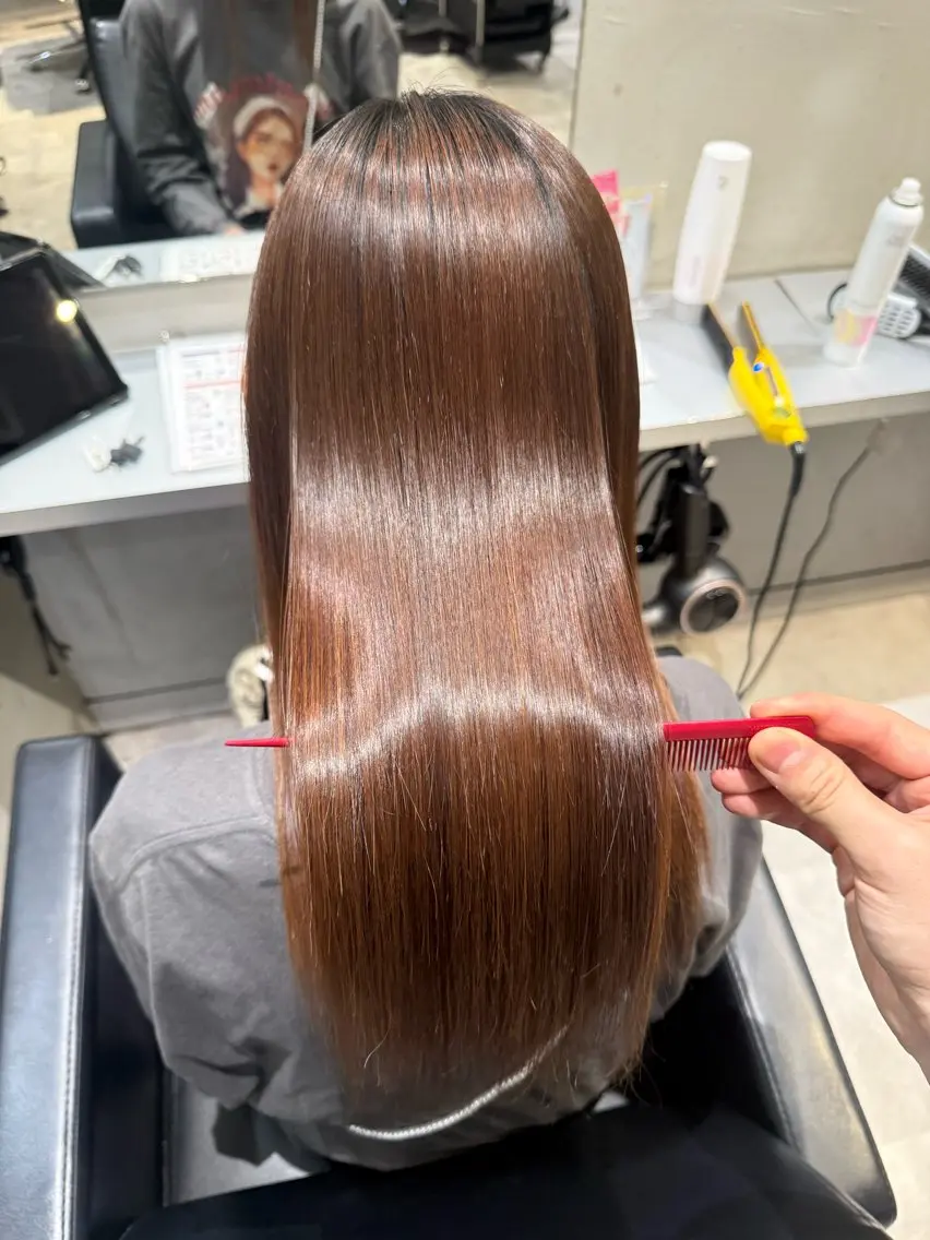 ロング トリートメント 透明感×エクステ× 前髪,顔周り そうまのヘアスタイル
