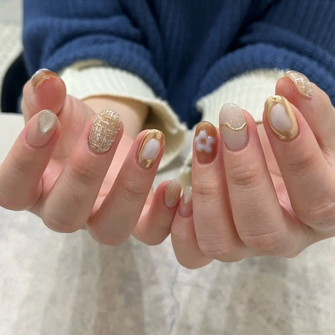 ネイル グリーン ハンドネイル vegh. nail／阿波座のネイルデザイン