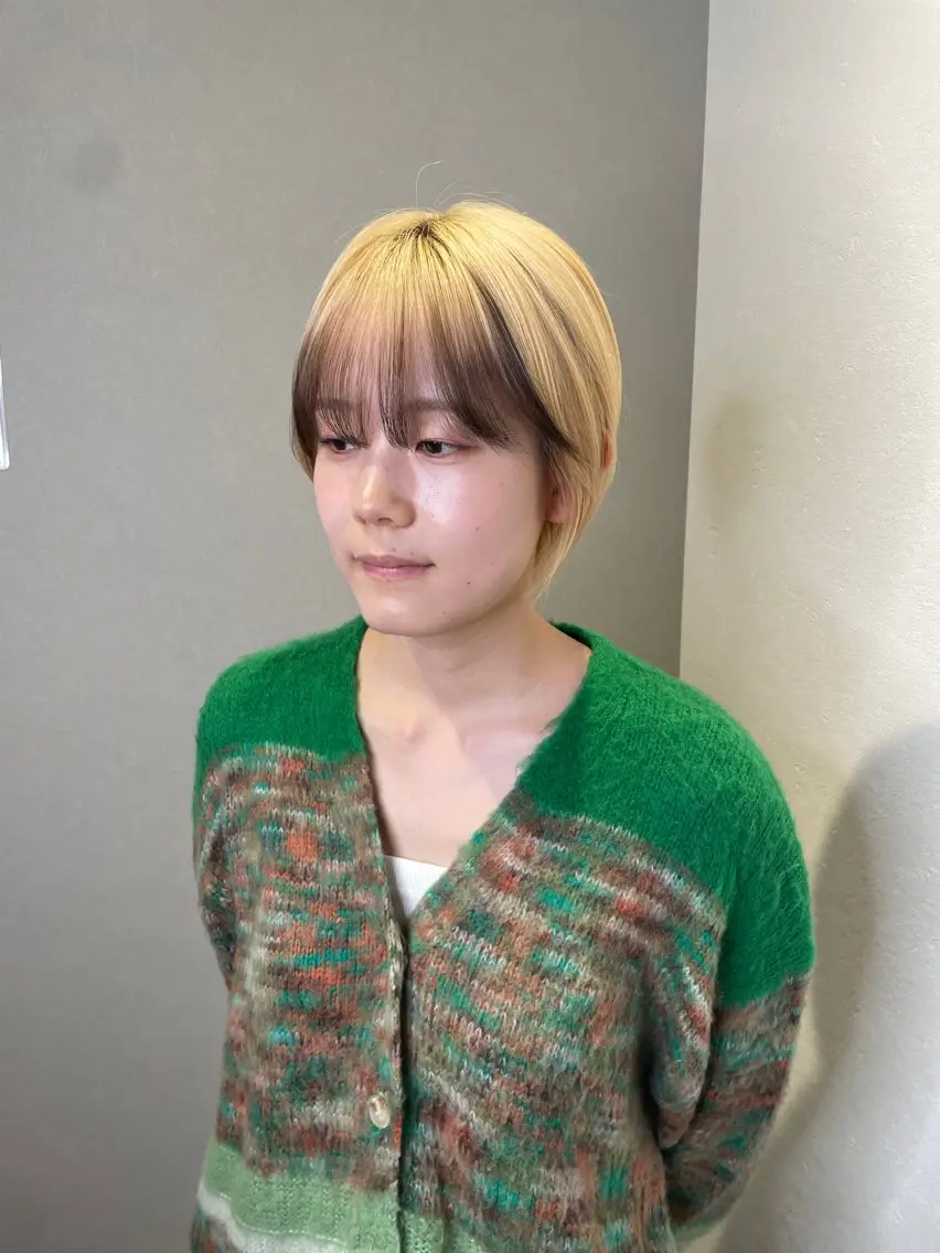 ショート ヘアカラー トリートメント 🫧透明感カラー 🫧しほのヘアスタイル