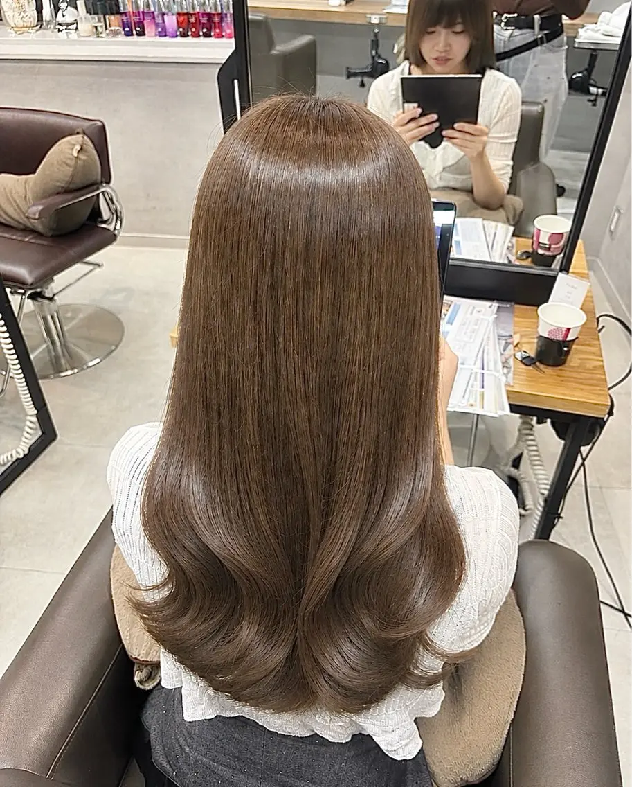 ロング カラー 透明感カラー ヘアカラー 上品♡ブラウン💎 アレンジ🩰Rimiのヘアスタイル