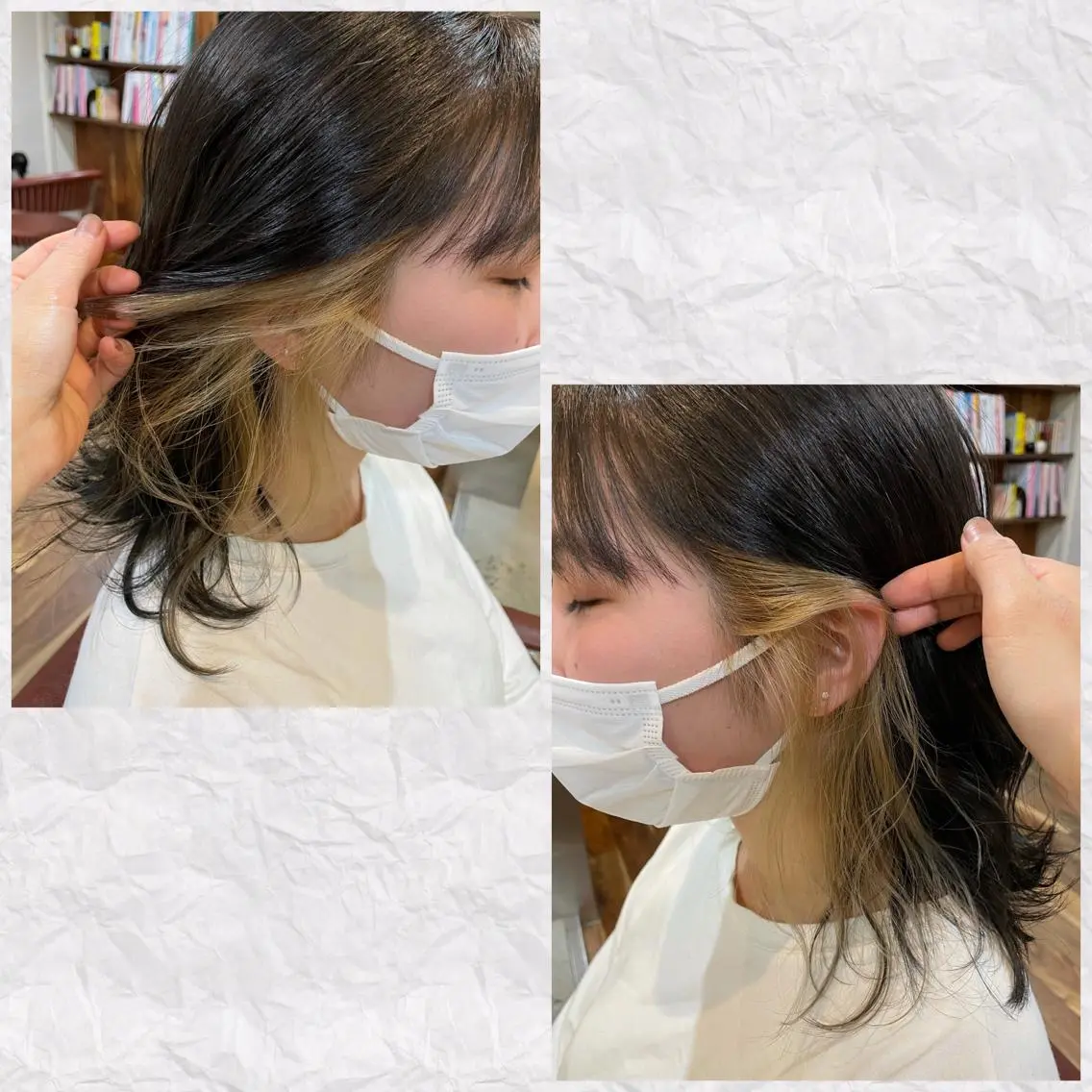 ミディアム カラー イヤリングカラー ヘアカラー 田野倉NEXT店 美髪ニストのヘアスタイル