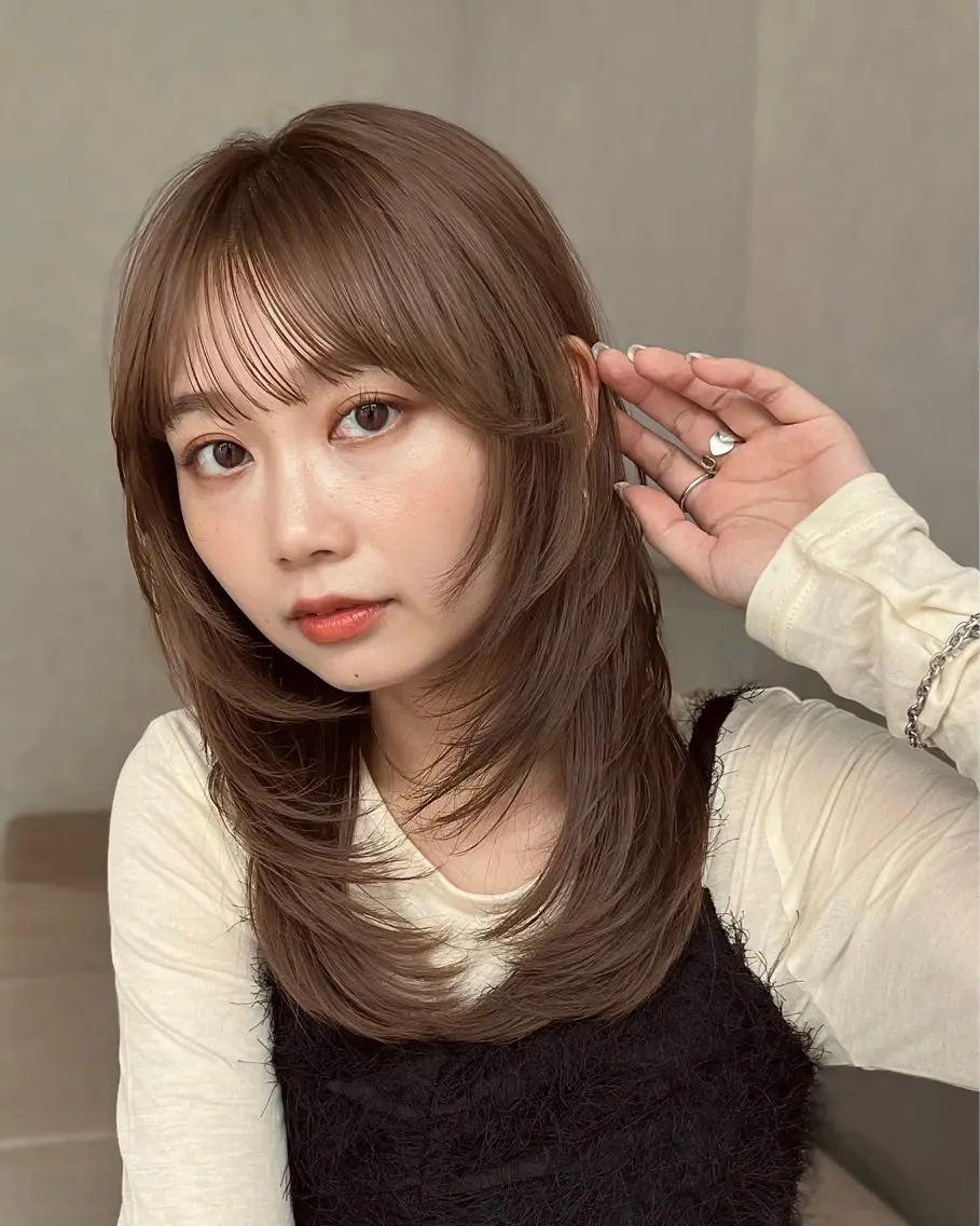 セミロング カラー カット ヘアカラー トリートメント manami/ ハッシュレイヤーのヘアスタイル