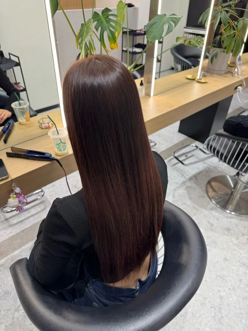 ロング カラー 髪質改善 トリートメント ブリーチなしwカラー /艶カラー/oukaのヘアスタイル