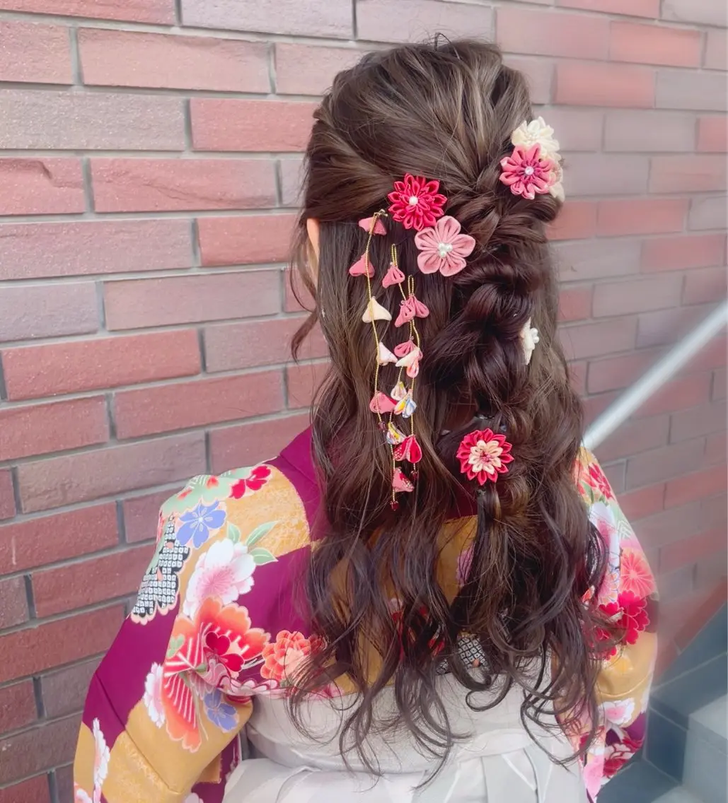 ロング ヘアアレンジ ハーフアップ ボブ Mizuki 🐰🌟のヘアスタイル